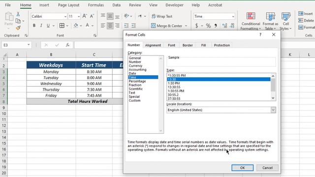 How to Calculating Working Hours Using Excel | Time Sheet in Excel