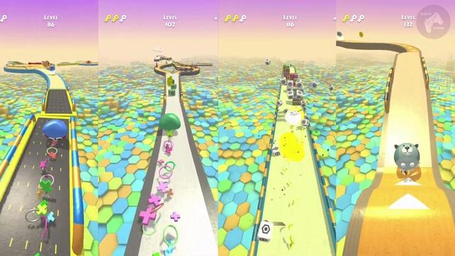 Action Balls - 4 Balls Impossible Squid Race Who Would Win
