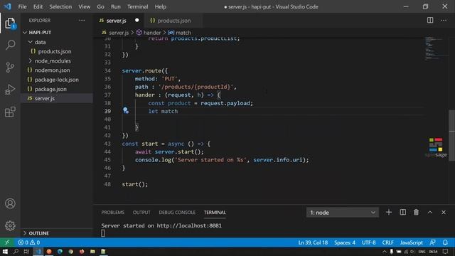 How to process PUT requests using Hapi JS for REST APIs ⭐️ Spinsage