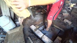 Кладу выход с погреба,И ПРОЖИГАЮ ПОГРЕБ ОГНЁМ ИЗНУТРИ #кладка  #деревенскаяжизнь