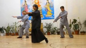 2019 - Shaolin in Russia. Ши Янбин в Москве. Мастер. Школа. Taichi. Kung-fu. Цигун. Атака веером.