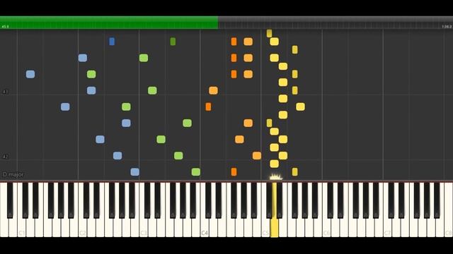 ? Ноты Иоганн Себастьян Бах - Сюита № 2 "Шутка" урок, как сыграть на пианино в 4-ре руки смотреть онлайн
