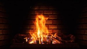 расслабляющий камин с новогодней музыкой
