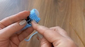 Вязаные тапочки "Антарктида"🐧🐧 тунисское вязание +спицы 🤍🩵