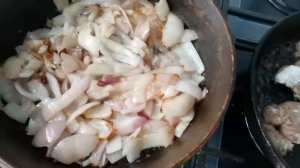 Печень на сковороде.