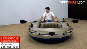 Лодка Intex Excursion 4 Inflatable Boat TuristSibiri.Ru