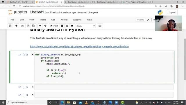 LECT 21  Implement Binary Search algorithm in Python(Data Structure)