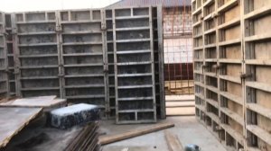 Крупнощитовая опалубка монтаж/ монолитный дом с плоской крышей-14 серия