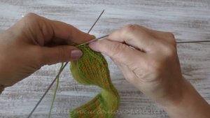 Завершение носка на 5 спицах