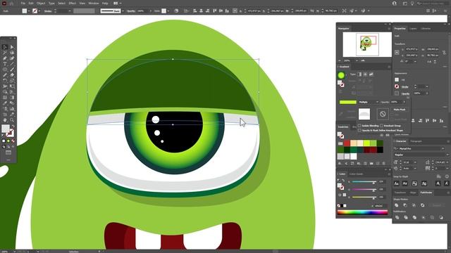 РИСУЕМ МИЛОГО МОНСТРА | УРОК В ADOBE ILLUSTRATOR смотреть онлайн