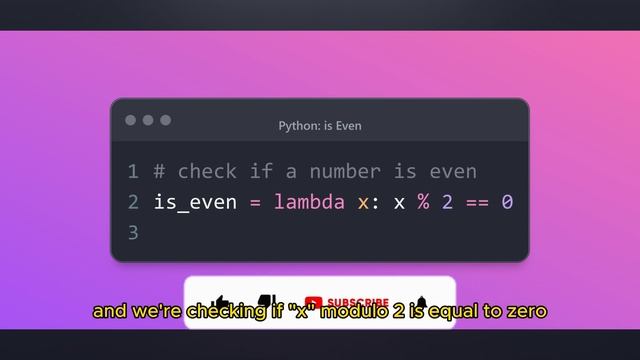 Python Programming: Check if a Number is Even in ONE Line! | Quick and Easy Tutorial