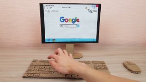 Working Cardboard Computer PC Windows Stop Motion ASMR