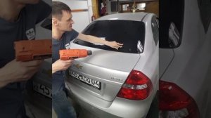 шевроле нексия ТОНИРОВКА ЗАДНЕГО ЛОБОВОГО В ОДИНОЧКУ