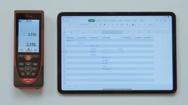 How to use the Bluetooth keyboard mode on Leica DISTO D810 touch or S910 with an ipad and Excel смотреть онлайн