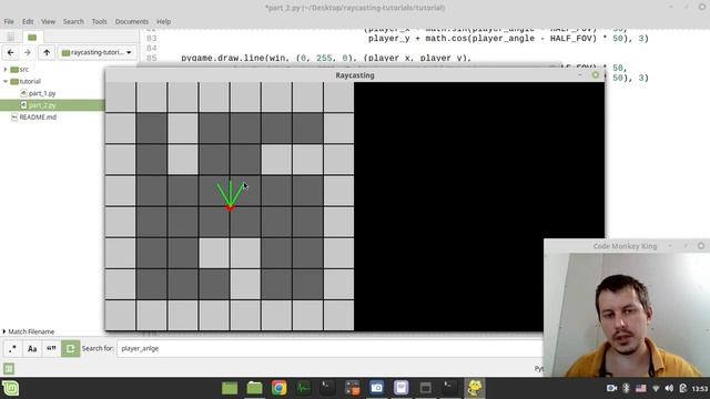 Simple raycasting with python & pygame: implementing raycasting смотреть онлайн
