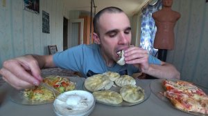 МУКБАНГ АСМР НАРЕЗКИ ЛУЧШЕЕ - МАНТЫ С ГОВЯДИНОЙ / САЛАТ / EATING ASMR Mukbang 18. 08. 2023 #758