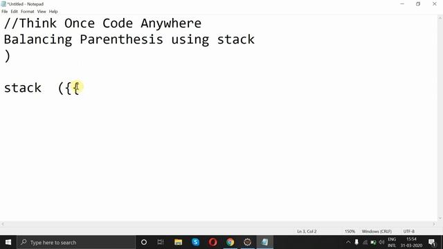 Balancing Parenthesis using Stack in Java смотреть онлайн