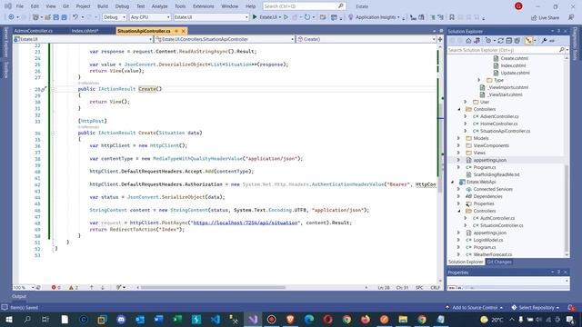 .Net Core 5.0 ile Emlak Sitesi - Mvc Uygulamasında Apiye HttpClient ile Bağlanarak Verileri Ekleme