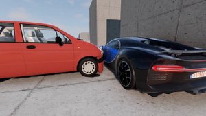 Daewoo Matiz VS Bugatti Chiron ? 380 KM/H ? BeamNG.Drive CRASH test