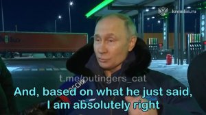 Russian President Vladimir Putin's reaction to a rude remark about him by US Preside