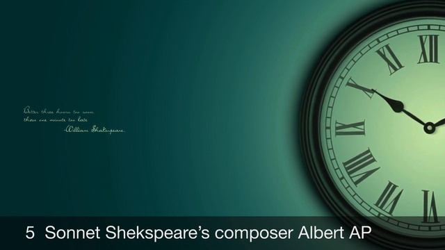 5 Sonnet Shekspeare’s composer Albert AP смотреть онлайн