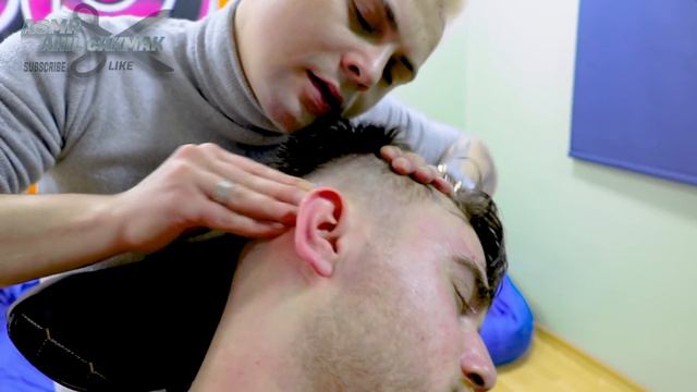ASMR Массаж в кресле парикмахера.