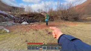 Minecraft RTX in Real Life POV - Realistic RAINBOW Minecraft Survival vs Real Life Texture Pack