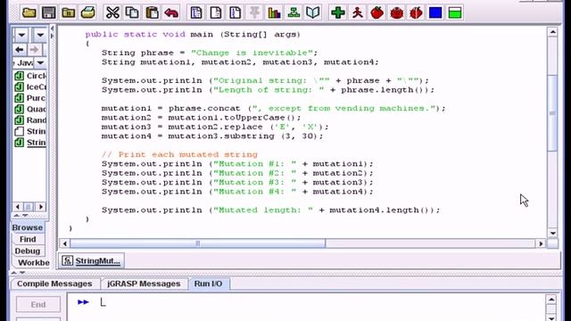 Java Programming using the String Class & Java API
