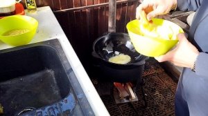 Картофельные чипсы в узбекском казане