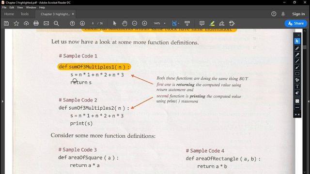 Chapter - 3 : Working with Functions || 2 - Defining Functions || CS with Python Class 12