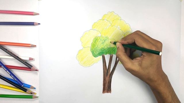 Draw a Tree with Pencil I Tree Drawing Tutorial смотреть онлайн