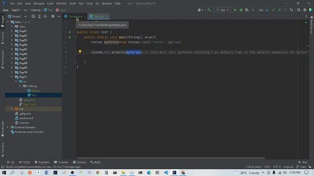 toString() in java : built in method overwriting смотреть онлайн