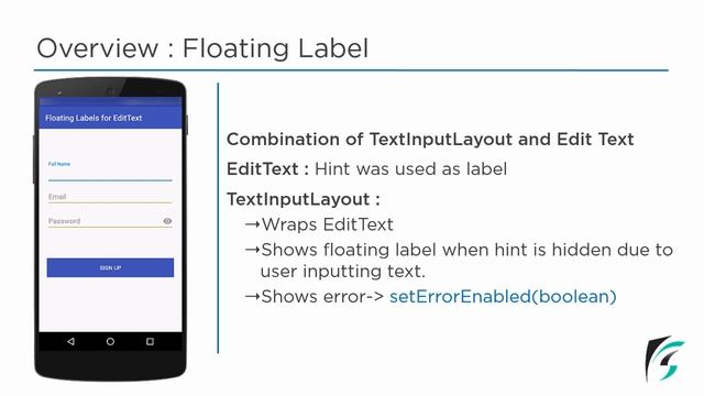 #6.1 Android Floating Label for Edit Text | TextInputLayout |Material Design Support Library смотреть онлайн