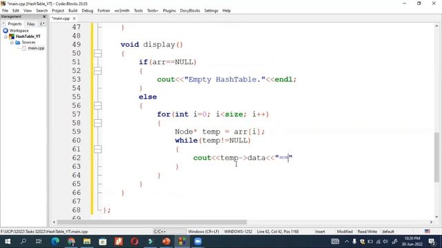 #51 HashTable Complete Code | HashMap | Dictionary | Lecture in HINDI URDU