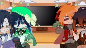 4 of random Characters i choose react to Venti||1/?||Made by:Me:3