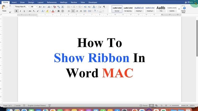 How To Show Ribbon In Word - MAC смотреть онлайн