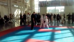 Каратэ киокушинкай. 3 боя Девочки 8-9 лет, Ипон. 12.03.2016.