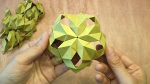 Rikyu Kusudama Assembly   利休（くす玉）の組み方  (Level: ??◯ ◯ ◯)