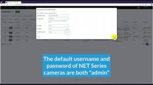 How to add a NET series camera to the Eclipse NET Cloud VMS