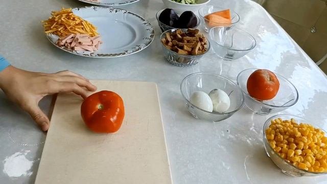 Кемпірқосақ салаты?Салат Радуга?