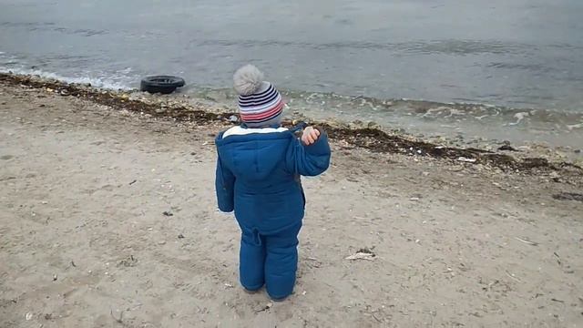Прогулка около моря. Пляж Омега зимой. Севастополь. Уточки. Море. Прогулка с сыночком. зимний денёк