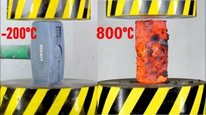 500 TON HYDRAULIC PRESS VS SLEDGEHAMMER COOLED IN LIQUID NITROGEN