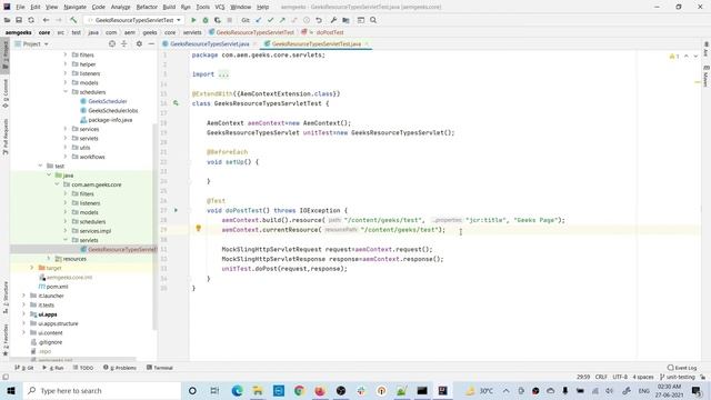 AEM JUNIT #3 | Unit Test for Sling Servlet's POST method in aem смотреть онлайн
