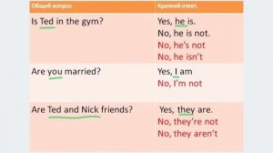 English. Общие вопросы. Глаголы to be и to have