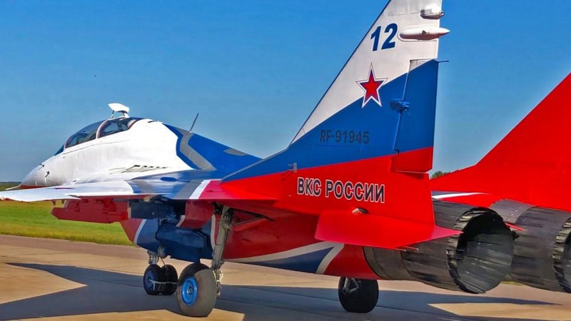 Very close up Russian fighter MiG-29 taxiing after landing. My #shorts