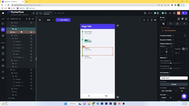 Step Progress Bar FlutterFlow Tutorial | Shipping Tracker FlutterFlow