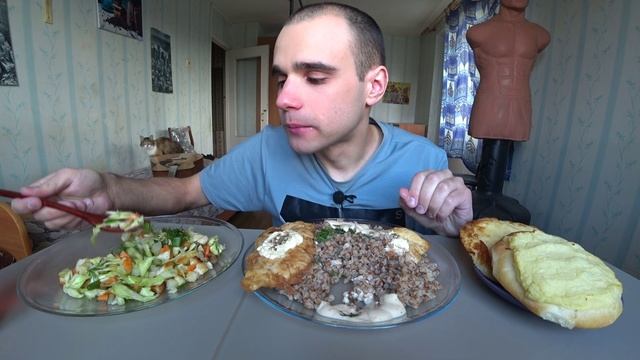 МУКБАНГ АСМР НАРЕЗКИ ЛУЧШЕЕ - ГРЕЧКА / ФИЛЕ ЦЫПЛЕНКА / САЛАТ EATING ASMR Mukbang 02. 09. 2023 #805