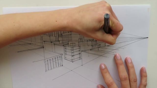 ✍?Как Нарисовать Небоскребы в Угловой Перспективе Маркерами
