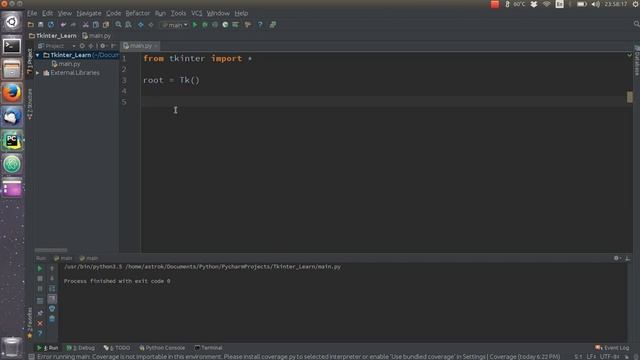 Библиотека Tkinter - 1 - Установка tkinter