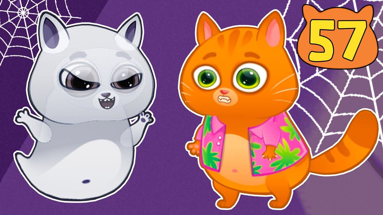 Суровый КОТИК БУБУ №57. Призрак по имени БУ. Мультик ИГРА про котят на канале Хвостик ТВ смотреть онлайн